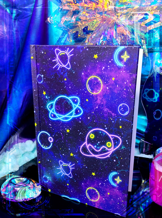 Neon Space | Foil Printed Notebook | A5