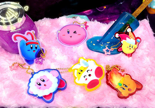 Kirby Hat Charms | Colored Acrylic