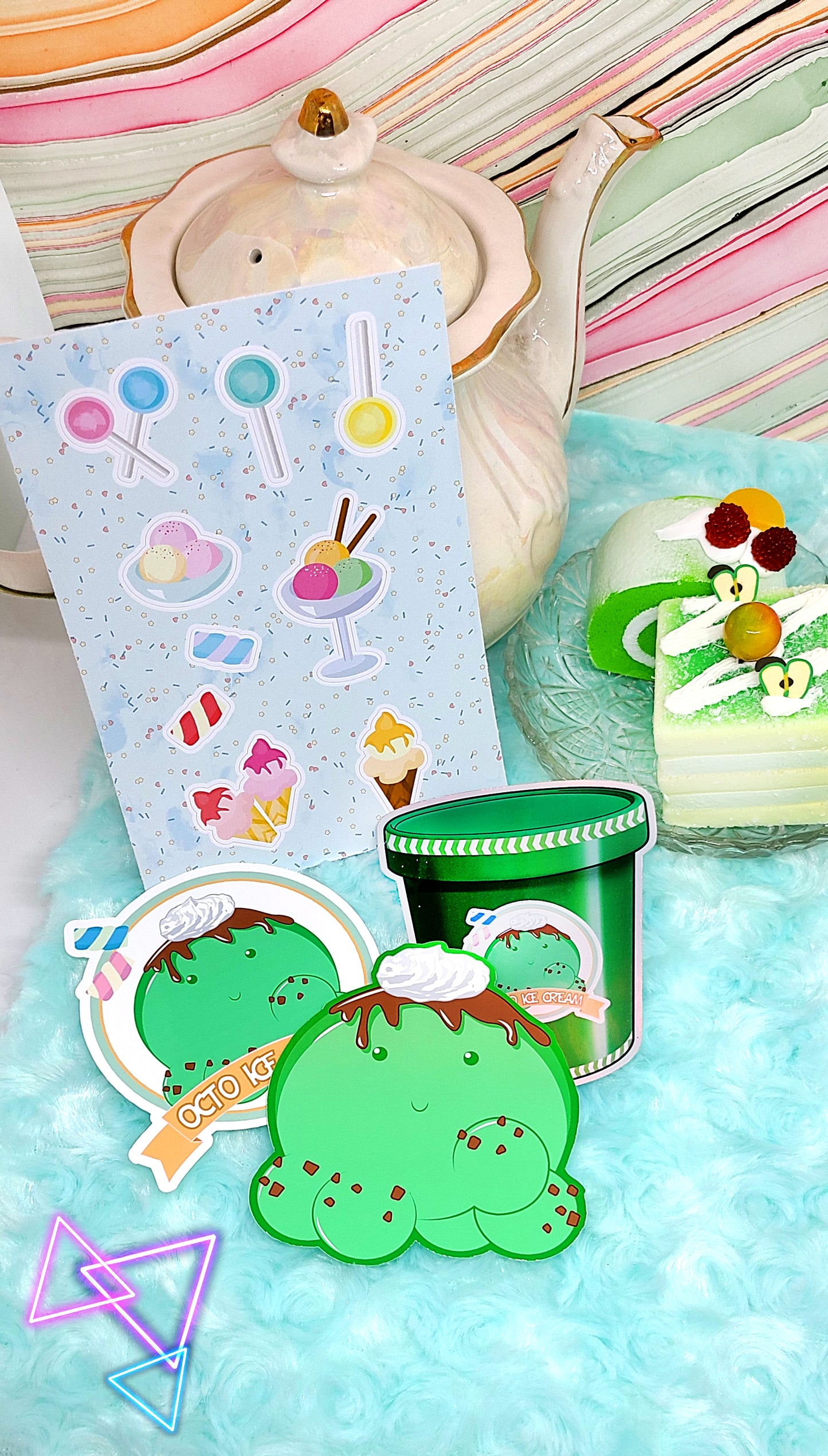 Ice Cream Octopus Sticker Pack