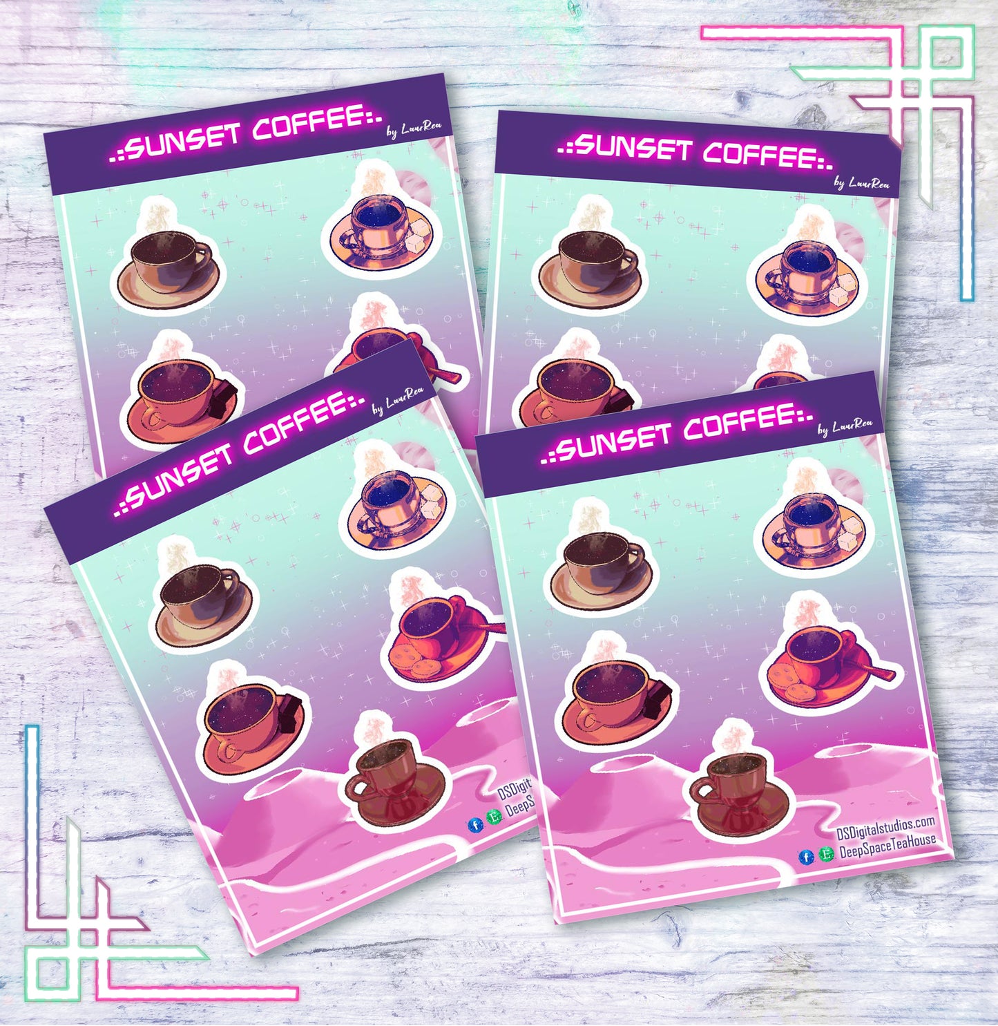 Sunset Coffee Sticker Sheet