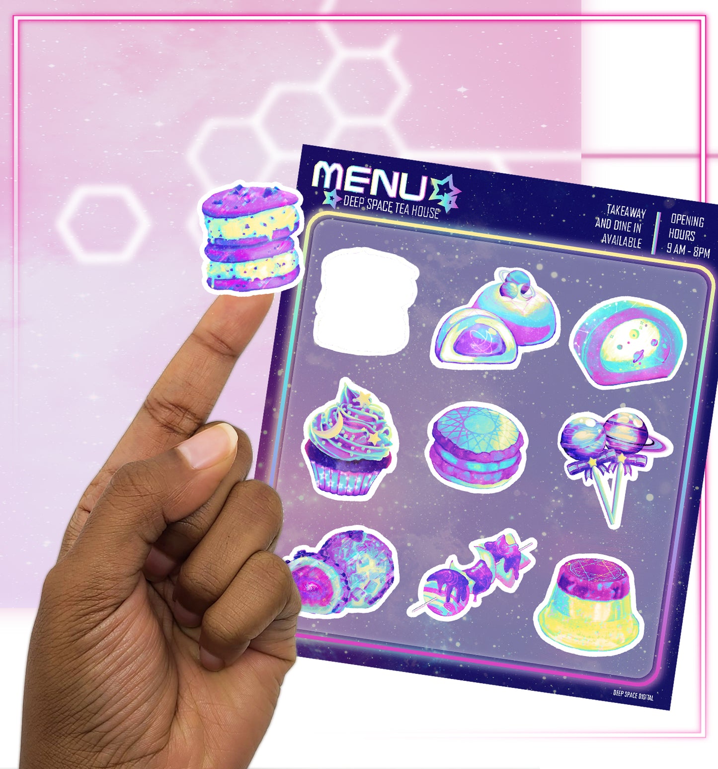 Sweets Menu Sticker Sheet
