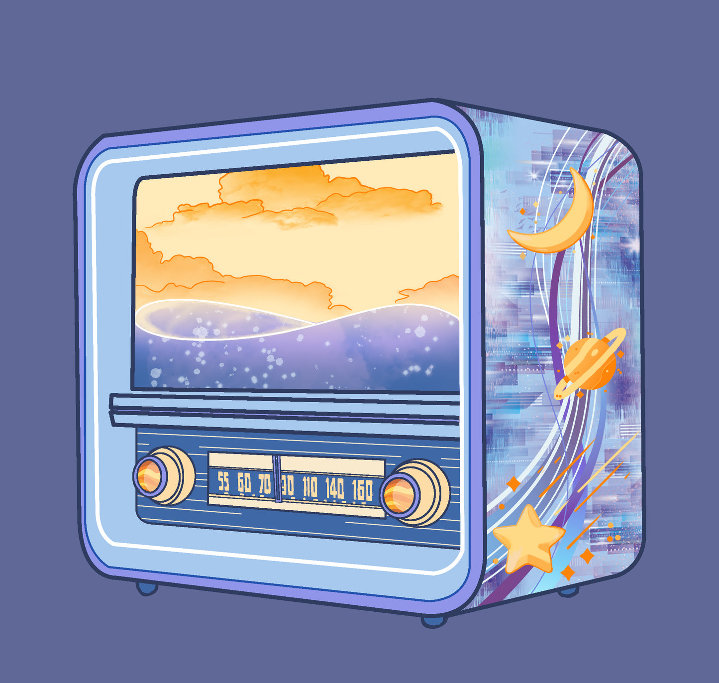 Retro Radio Space Sticker